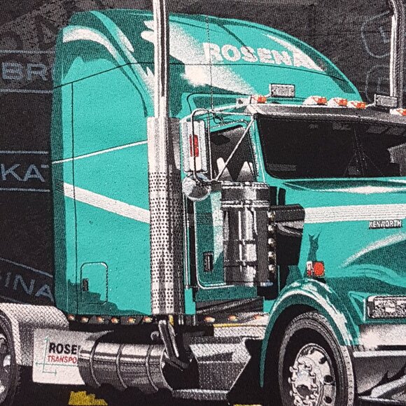 Vintage Tee Shirt ROSENAU TRANSPORT Kenworth Large US L Alberta Saskatchewan BC - Picture 12 of 16